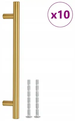 Produktbild von Goldene T-Möbelgriffe Edelstahl 224x32mm 10 Stück
