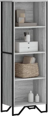 Immagine prodotto di Maison Exclusive - Libreria grigio Sonoma 50x31x137,5 cm Materiale ligneo