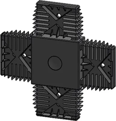 Produktbild von beko Zubehör für System 20/60 TERRASYS X-Verbinder Kunststoff schwarz 505 26 904
