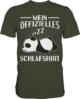 Produktbild von Offizielles Schlafshirt Nachthemd Schlafanzug Pyjama Panda T-Shirt – Urban Khaki / XL