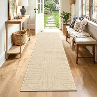 Produktbild von Omgoods – Moderner Teppichläufer für den Flur (60x180 cm) – Rutschfest und waschbar