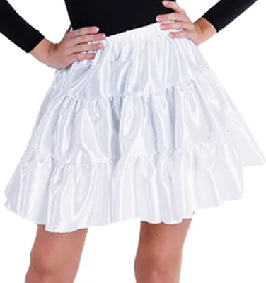 Produktbild von M212001-1-140 weiß Kinder Satin Rock-Petticoat Gr.140