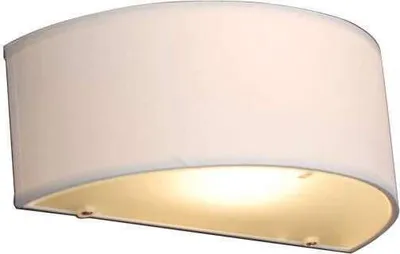Produktbild von QAZQA - Modern Ländliche Wandleuchte Halbrund Weiß - Drum mit Schirm I Wohnzimmer I Schlafzimmer I Up I Down - Textil Rund I Länglich - LED geeignet E27