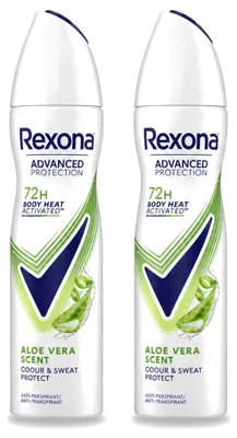 Obrázek produktu pro 2 x Rexona deodorant ve spreji – vůně aloe vera – 150 ml – výhodná balení – 2 kusy