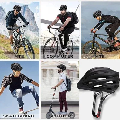 Produktbild von Famanu Fahrradhelm mit Sicherheitslicht und abnehmbarem Visier - Unisex, MTB, Racing