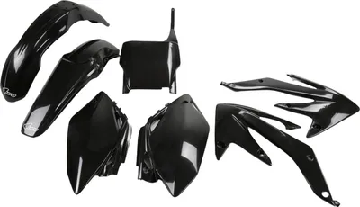 Obrázok produktu pre Súprava karosérie UFO PLAST, 7-dielna súprava plastových krytov pre Honda CRF R 450 cm³, rok výroby 2005 – 2006, farba: čierna