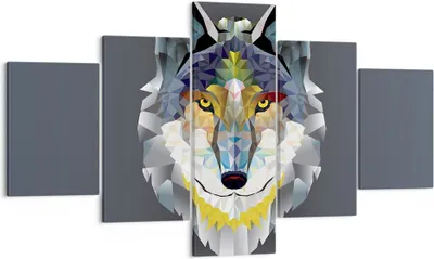 Produktbild von Bild auf Leinwand - Leinwandbild - Tier Abstraktion - 125x70cm - Wand Bild - Wanddeko - Wandbilder - Leinwanddruck - Bilder - Kunstdruck - Wanddekoration - Leinwand bilder - Wandkunst - EA125x70-3633
