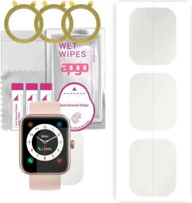 Produktbild von apgo 3 Stück Schutzfolie, Matt, kompatibel mit Doogee CS2 Pro Smartwatch, Hydrogel Displayschutzfolie mit Positionierhilfe, Displayfolie, robust und kratzfest