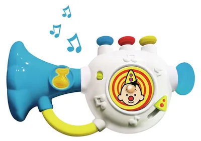 Produktbild von Aufblasbare Trompete für Kinder mit Bumba Motiv, Tasten und leuchtenden Farben