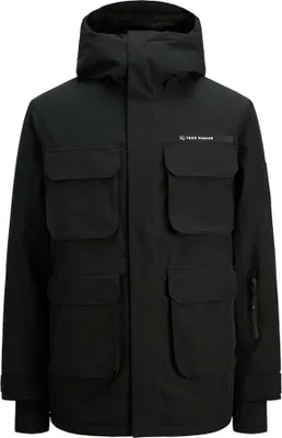 Produktbild von Jack & Jones 12284695_4123_S, Rain jacket, Uni, Erwachsener, Reißverschluss, Velcro, Polyester, Schwarz