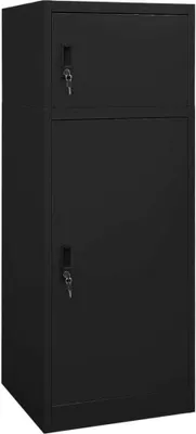 Produktbild von Sattelschrank Schwarz 53x53x140 cm Stahl