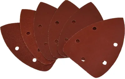 Produktbild von GÜDE Delta Schleifpapier Set 6 Stk 140x102 mm Schleifscheiben Klett Schleifer