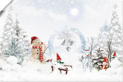 Produktbild von ARTland Poster Weihnachtsmärchen Größe: 60x40 cm