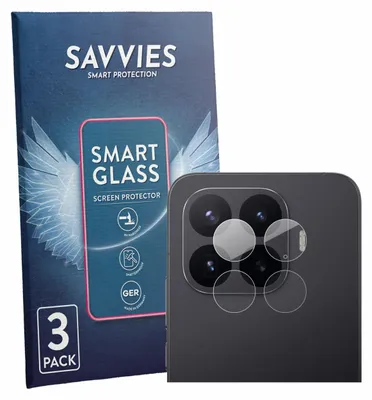 Produktbild von 3x Savvies Schutzglas Folie für Xiaomi 17T Pro (NUR Kameraschutz) 9H Panzer Schutzfolie Glas Displayschutz klar transparent
