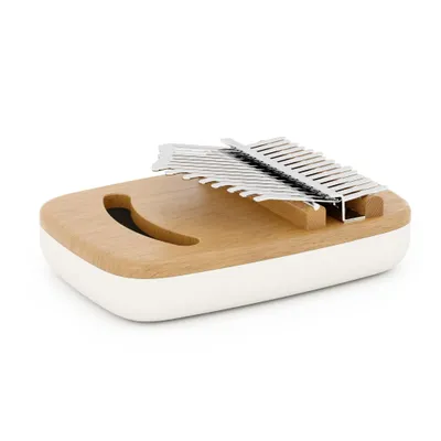 Produktbild von Umbra Daumenklavier Strumba Kalimba, mit 15 Tasten, tragbares Fingerklavier, Holz, Weiß, Natur, 1014215-668