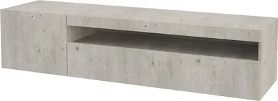 Produktbild von Fernsehschrank Dmangoni, Niedriges Sideboard für Wohnzimmer mit 2 Türen, Sockel für TV-Möbel, 100 %  Italy, cm 150x40h37, Zement