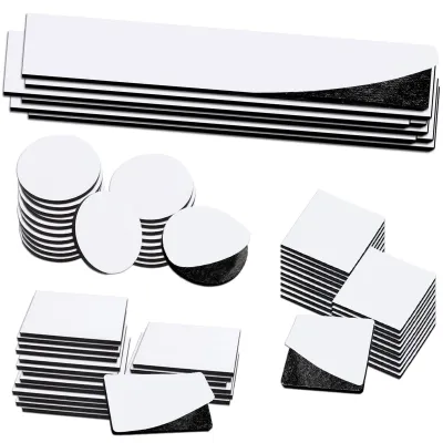 Produktbild von 68 Stück doppelseitige Klebepads, extra stark, multifunktionales Klebeband, doppelseitig, extra stark, in quadratischer, runder und rechteckiger Form, geeignet für den Einsatz zu Hause, auf Teppichen, im Auto und im Büro