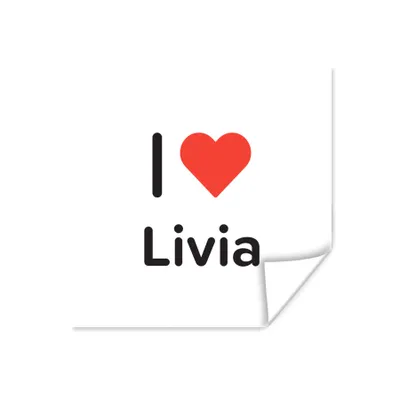 Produktbild von MuchoWow® Poster Ich liebe - Livia - Mädchen 75x75 cm - Wand Dekoration