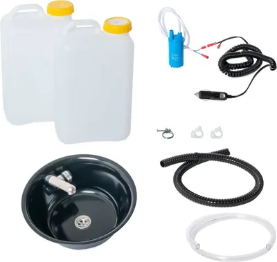 Image de 1 1/2 " Inox Évier Évier Bassin Lavabo 325x265x100 MM Incl. Écoulement Markt