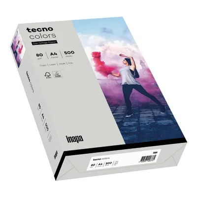 Immagine prodotto di inapa 2100011393 Carta multifunzione tecno® colori - A4, 80 g/m², grigio, 500 fogli