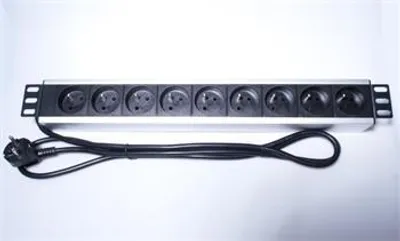 Zdjęcie produktu dla PremiumCord Panel zasilający do 19" wpustów 1.5U, 9x230V, kabel 2m
