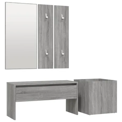 Image de vidaXL Ensemble de vestiaire Gris Sonoma Bois composite