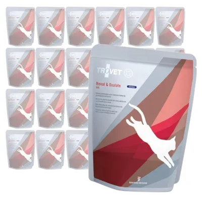 Zdjęcie produktu dla Trovet Renal & Oxalate RID 24x85g Dietetyczna Mokra Karma z Kurczakiem Dla Kotów z Niewydolnością Nerek Kamicą Szczawianową i Cystynową