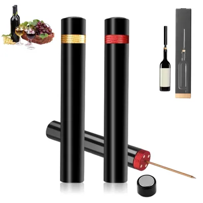 Produktbild von 2 Stück Korkenzieher Flaschenöffner - Tragbares Wein Gadget für Zuhause und Partys