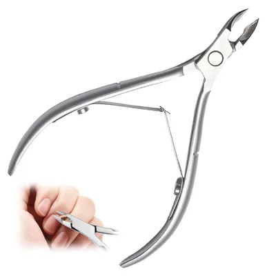 Productafbeelding van Nagelknipper van roestvrij staal, ergonomisch ontwerp, met dubbele veermechanisme, geschikt voor vingernagels en teennagels