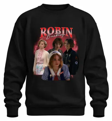 Produktbild von Robin Buckley Stranger 80er Retro Fan Geschenk Vintage 90er Sweatshirt Pullover, Schwarz, S