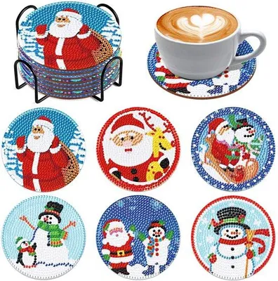 Image de Sous-verres « Diamant » - Lot de 6 - Sous-verres DIY pour verres et bougies