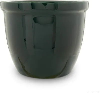 Produktbild von KERAZO Blumentopf Pflanzkübel Venus aus Keramik mit Bodenloch 19x15 cm frostfest, standfest, Farbe: grün