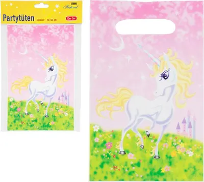 Produktbild von 12 Geburtstag Partytüten "Unicorn" / Größe: 15x22cm