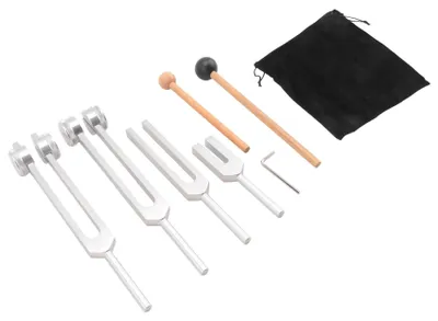 Produktbild von Set von 4 Stimmgabeln für Klangtherapie und Chakra-Heilung