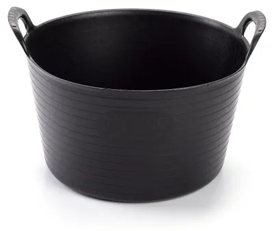 Produktbild von Plasticforte flexibler Eimer/Wanne - schwarz - rund - 56 l - 60 x 38 cm