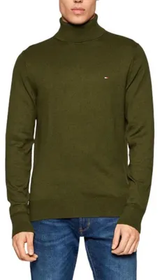 Immagine prodotto di Tommy Hilfiger - Maglione da uomo, taglio alto NA381 (S) (oliva)