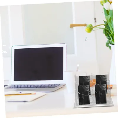 Produktbild von Visitenkartenbox aus transparentem Acryl – Halter für Bürobedarf zur Präsentation von Visitenkarten
