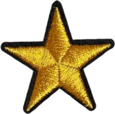 Produktbild von Star Stars Militärstern-Emblem-Aufnäher zum Aufbügeln in Gold