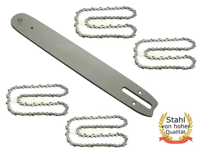 Produktbild von 37 cm 1,6 mm 0,325" 62 TG Schwert + 4 Ketten für Stihl 024 AV MS240 Sägekette