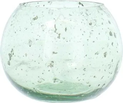 Obrázok produktu pre Windlicht bauchig grün - ca. 9 x 8 cm