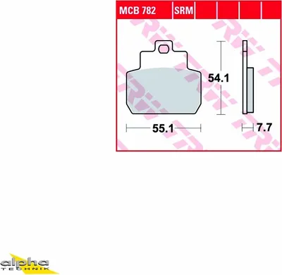Produktbild von TRW Bremsbelagsatz MCB782 X8 250 M36