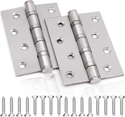 Zdjęcie produktu dla 2 x zawiasy do bramy ze stali nierdzewnej - wytrzymałe zawiasy do drzwi - zawiasy do bramy ogrodowej ze stali nierdzewnej 100 mm x 75,5 mm - zestaw do montażu łodzi - łącznik do mebli, okna, szafki z mocowaniem - zawias do drzwi