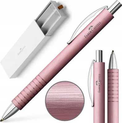 Imagen del producto de Faber-Castell 148425, bolígrafo Essentio de aluminio, color rosa, punta de 0,5 mm