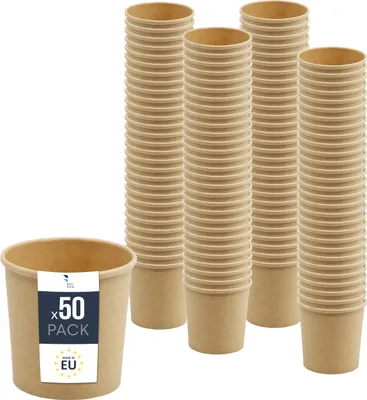 Zdjęcie produktu dla BenBow jednorazowy pojemnik papierowy bez pokrywki 50 x 350 ml