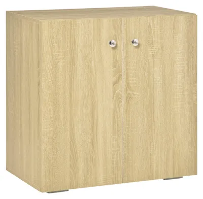 Immagine prodotto di Mobiletto Multiuso 2 Ante 70x39x70 cm con Ruote in Legno