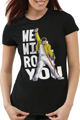 Produktbild von style3 Rock You Damen T-Shirt freddie live festival you, Farbe:Schwarz, Größe:S