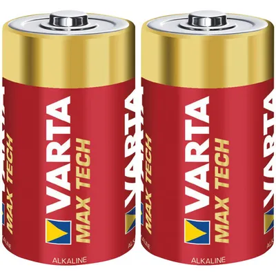 Obrázek produktu pro Varta MAX TECH 2x Alkaline C, Baterie na jedno použití, C, Alkalický, 1,5 V, 2 kusů, Zlato, Červená
