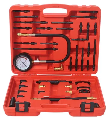 Produktbild von Motorkompressionstester - Set - Für Benzin- und Dieselmotoren - 0–40 bar/600 PSI - C45 Kohlenstoffstahl - Schwarzoxidiert - 3,33 kg