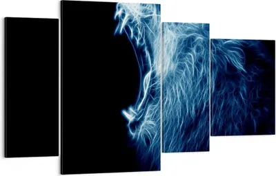 Produktbild von Bild auf Leinwand - Leinwandbild - Abstraktion Tier - 120x70cm - Wand Bild - Wanddeko - Wandbilder - Leinwanddruck - Bilder - Kunstdruck - Wanddekoration - Leinwand bilder - Wandkunst - DL120x70-3797
