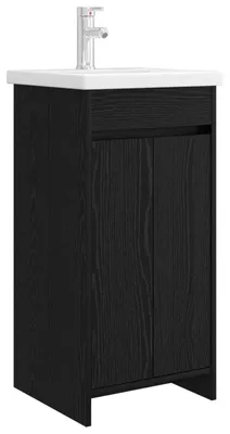 Produktbild von vidaXL Badezimmerschrank mit Waschbecken Schwarze Eiche